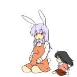  animal_ears bunny_ears bunny_tail houraisan_kaguya koyama_shigeru multiple_girls pregnant rabbit_ears reisen_udongein_inaba tail touhou young 