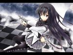  akemi_homura black_hair gun mahou_shoujo_madoka_magica weapon 