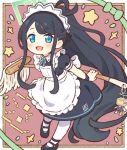  &lt;key&gt;_(robot)_(blue_archive) 1girl :d apron aris_(blue_archive) aris_(maid)_(blue_archive) black_dress black_footwear black_hair blue_archive blue_eyes blue_ribbon blush broom commentary_request dress frilled_apron frills full_body green_halo halo holding holding_broom leaning_forward long_hair looking_at_viewer maid_apron maid_headdress neck_ribbon official_alternate_costume onyhakase open_mouth pantyhose ponytail puffy_short_sleeves puffy_sleeves ribbon shoes short_sleeves sidelocks smile solo star_(symbol) swept_bangs very_long_hair white_apron white_pantyhose 
