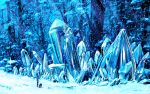  108 background blue crystal forest landscape nature scenery snow snowing 