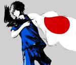  2010_fifa_world_cup animal axis_powers_hetalia bad_id bird black_eyes black_hair crow flag japan japan_(hetalia) japanese_flag male mutou short_hair soccer solo sports_uniform sportswear world_cup 