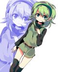  green_hair hairband nintendo ocarina_of_time pointy_ears sadomochi saria short_hair solo the_legend_of_zelda thighhighs zoom_layer 