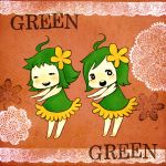  alternate_costume chibi green_green_euglena_(vocaloid) green_hair gumi sonika vocaloid 