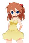  blue_eyes chibi dress neon_genesis_evangelion solo souryuu_asuka_langley yellow_dress youri19 