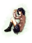  1girl amagami lying on_side school_uniform sketch solo tamago tanamachi_kaoru 