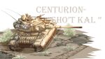  1girl absurdres blonde_hair cannon caterpillar_tracks centurion_(tank) chinese_commentary commentary_request dated grass highres joutouguu_mayumi military_vehicle motor_vehicle outdoors pzgr.40 short_hair signature solo tank touhou vehicle_focus wide_shot 