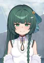 1girl china_dress chinese_clothes crying_with_eyes_open long_hair qingyi_(zenless_zone_zero) tears zenless_zone_zero
