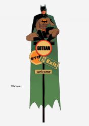  1boy bat_mask batman batman_(series) batman_symbol belt bodysuit commentary_request cowl dc_comics grey_bodysuit highres male_focus multicolored_bodysuit multicolored_suit putong1117 solo superhero_costume taut_bodysuit taut_clothes two-tone_bodysuit two-tone_suit utility_belt 