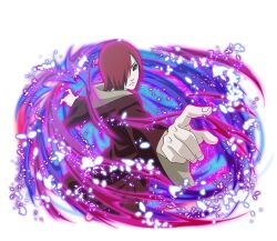 1boy brown_hair brown_robe hair_over_one_eye looking_at_viewer nagato_(naruto) naruto_(series) naruto_shippuuden:_ultimate_ninja_blazing official_art rinnegan robe solo violet_eyes 