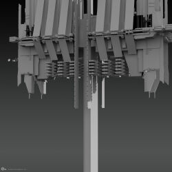 absurdres building commentary company_logo company_name dated english_commentary eve_online glowing gradient_background greyscale highres industrial kwibl logo megastructure monochrome no_humans scenery science_fiction space_station spacecraft upwell_consortium_(eve_online) 