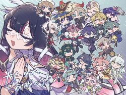  6+boys 6+girls :< aedon_(genshin_impact) ahoge aino_(genshin_impact) albedo_(genshin_impact) alice_(genshin_impact) animalization anklet antenna_hair antlers aqua_hair aqua_wings arlecchino_(genshin_impact) arm_ribbon arm_up arms_up asymmetrical_bangs backpack bag beanie beret black_bodysuit black_bridal_gauntlets black_capelet black_coat black_eyes black_hair black_hands black_hat black_hood black_pants black_scarf black_shoes black_shorts black_sleeves blonde_hair blue_hat blue_jingasa blue_kimono blue_sleeves blunt_bangs blunt_ends blush_stickers bodysuit bone_hair_ornament bonnet bow bowtie braid braided_hair_rings bridal_gauntlets bright_pupils brown-framed_eyewear brown_coat brown_hair brown_hat brown_sleeves cape capelet center-flap_bangs chibi choppy_bangs circle_hands circlet closed_eyes coat coattails collarbone colored_extremities colored_eyelashes colored_inner_hair colored_tips columbina_(genshin_impact) creature crescent crescent_earrings crescent_hair_ornament criss-cross_halter cross_scar crossed_arms crossed_bangs crossed_legs curtained_hair deer_antlers dodoco_(genshin_impact) dragon_boy dragon_horns dragon_wings dress durin_(genshin_impact) earrings eye_mask eyelashes eyeliner eyes_visible_through_eyewear eyewear_on_head facing_another facing_to_the_side facing_up facing_viewer fang finger_to_mouth flins_(genshin_impact) flower frilled_sleeves frills frown furisode genshin_impact gloves gold gold_anklet gold_circlet gold_ring gold_sandals gold_trim green_cape green_coat green_dress green_eyes green_hair green_leotard grey_background grey_coat grey_eyes grey_hair hair_between_eyes hair_bun hair_flower hair_ornament hair_over_one_eye hair_ribbon hair_rings hair_tubes hairclip half-skirt halterneck hammer hand_on_own_chest hand_on_own_chin hand_up hat head_wings highres holding holding_hammer holding_lantern hood hood_down hooded_coat horns huge_antenna_hair illuga_(genshin_impact) index_finger_raised ineffa_(genshin_impact) jahoda_(genshin_impact) japanese_clothes jewelry jingasa juban kimono lab_coat lantern lauma_(genshin_impact) layered_sleeves leotard linnea_(genshin_impact) lohen_(genshin_impact) long_hair long_sidelocks long_skirt long_sleeves looking_at_another looking_at_viewer low-tied_long_hair lumi_(genshin_impact) makeup mask mdkng_snail95 medium_hair middle_ring mole mole_under_eye multicolored_hair multiple_boys multiple_girls nefer_(genshin_impact) nicole_(genshin_impact) nurse_cap one_eye_closed open_clothes open_hand open_kimono open_mouth pants pelvic_curtain pink-tinted_eyewear pink_eyes pink_hair pink_socks pink_wings pointy_ears prune_(genshin_impact) purple_cape purple_flower purple_hair purple_sash purple_vest red_bag red_cape red_eyeliner red_hat red_pupils red_sleeves ribbon robot_girl round_eyewear sandals sandrone_(genshin_impact) sash scar scar_on_face scaramouche_(genshin_impact) scarf shoes short_dress short_hair short_hair_with_long_locks short_shorts short_sleeves shorts side_cape sidelocks sideways_glance single_side_bun sitting skin_fang skirt sleeves_past_fingers sleeves_past_wrists smile socks star-shaped_pupils star_(symbol) strapless strapless_leotard streaked_hair swept_bangs symbol-shaped_pupils tailcoat thigh-highs thigh_strap tinted_eyewear toeless_legwear tress_ribbon triangle_earrings triangle_mouth v-shaped_eyebrows varka_(genshin_impact) very_long_hair vest violet_eyes wanderer_(genshin_impact) watermark white_bonnet white_bow white_bowtie white_coat white_dress white_gloves white_hair white_hat white_kimono white_leotard white_mask white_pants white_pupils white_ribbon white_sleeves white_thighhighs white_wings wing_hair_ornament wings witch_hat wolf_cut wrist_bow x-shaped_pupils yellow_eyes yellow_shoes zibai_(genshin_impact) zouri 