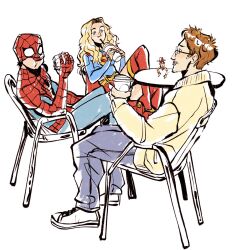 animal_print blue_bodysuit bodysuit boots cape commentary dc_comics highres jeenee66 jessie_the_yodeling_cowgirl marvel multicolored_bodysuit print_bodysuit project_hail_mary red_bodysuit red_boots red_cape ryland_grace spider-man spider-man_(series) spider_print spider_web_print supergirl superhero_costume superman_(series) superman_logo toy_story toy_story_5 two-tone_bodysuit untranslatable_commentary 