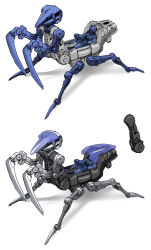  bug joints mecha mecha_focus mechanical_arms mechanical_legs original pilot praying_mantis robot robot_joints shimada_fumikane weapon white_background 