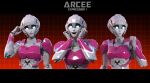  1girl 3d arcee autobot blender_(medium) blue_eyes breasts colored_skin expressions glowing glowing_eyes helmet highres humanoid_robot jpl-animation medium_breasts metal_skin pink_lips robot robot_girl science_fiction solo transformers upper_body white_skin 