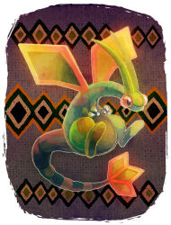  black_eyes border claws commentary_request flygon full_body kantarou_(8kan) no_humans pokemon pokemon_(creature) pokemon_focus solo white_border 