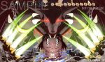  barlume_(barlzar) belphemon belphemon_rage_mode belphemon_sleep_mode chain claws clock closed_eyes demon digimon energy glowing glowing_eyes highres horns looking_at_viewer red_eyes sleeping wings 