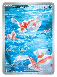  air_bubble animal_focus artist_name blue_eyes bubble card_(medium) character_name company_name copyright_name copyright_notice english_text fish gemi goldeen half-closed_eyes horns light_rays lily_pad lips no_humans official_art open_mouth pokemon pokemon_(creature) pokemon_card pokemon_focus pokemon_tcg second-party_source single_horn trading_card transparent_background underwater 