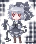  animal_ears dress grey_hair hat kugelschreiber mouse_ears mouse_tail nazrin pantyhose red_eyes short_hair solo tail touhou 