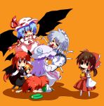  &gt;_&lt; :d =_= ascot bat_wings blonde_hair blood blue_hair blush book bow braid brown_hair chibi china_dress chinese_clothes demon_girl detached_sleeves epic_nosebleed fallen_down fang flandre_scarlet flat_gaze gin_(shioyude) gin_946 hair_bow hakurei_reimu hat hat_removed head_wings headwear_removed hong_meiling izayoi_sakuya japanese_clothes koakuma long_hair maid maid_headdress miko multiple_girls no_mouth nosebleed open_mouth patchouli_knowledge ponytail purple_hair red_eyes red_hair redhead remilia_scarlet short_hair side_ponytail silver_hair slippers smile the_embodiment_of_scarlet_devil touhou twin_braids vampire wings xd 
