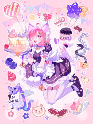 1boy 1girl :3 :d ahoge alternate_hair_length animal-themed_food animal_ear_fluff animal_ears apron back_bow balloon bangs bell black_bow black_hair black_pants black_ribbon black_shoes black_sleeves blue_bow blue_flower blueberry blush blush_stickers bob_cut bound bound_tail bow brawl_stars breasts cake cake_slice cat_ears cat_tail chain cherry chocolate chocolate_heart choker closed_eyes colette_(brawl_stars) collar commentary_request cookie cream cup diamond_(shape) diamond_button doll donut drink drinking_straw edgar_(brawl_stars) english_text fake_animal_ears fake_tail fang flag floating flower food four-pointed_star frilled_apron frilled_dress frilled_hairband frilled_sleeves frills fruit full_body garter_straps gloves gradient_eyes green_bow hair_intakes hair_over_one_eye hairclip headdress heart heart-shaped_bell heart_balloon heart_hair_ornament heart_hairclip heart_print highres holding holding_plate legs_up lock long_scarf maid maid_headdress marker mary_janes milkshake multicolored multicolored_bow multicolored_eyes napkin notepad official_alternate_costume open_mouth outline pants paw_gloves pawpads paws pennant pink_bow pink_dress pink_eyes pink_flower pink_hair pinku_pawlette_(brawl_stars) plate polka_dot polka_dot_bow puffy_short_sleeves puffy_sleeves purple_cat purple_choker purple_flower purple_ribbon purple_scarf red_flower red_rose ribbon rose scarf scarf_over_mouth shoes short_hair short_sleeves simple_background skirt small_breasts smile solo sparkle sparkle_print sprinkles star star-shaped_pupils star_(symbol) star_balloon straw strawberry striped striped_dress striped_scarf striped_skirt stuffed_toy suspenders symbol-shaped_pupils tail teacup thighhighs tongue tongue_out two-tone_scarf undercut viclim-monou waist_apron white_apron white_bow white_cat white_frills white_gloves white_outline white_pupils white_stripes white_tail white_thighhighs wings writing yellow_bow yellow_eyes yellow_flower yellow_rose
