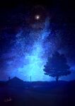  alu.m_(alpcmas) artist_name building highres house moon night night_sky no_humans original power_lines scenery shooting_star sky sky_focus star_(sky) starry_sky tree utility_pole 