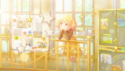  1girl aged_down animal_ear_hairband animal_ears backpack bag black_hair black_hairband black_necktie black_shirt blonde_hair bloom_festival_(project_sekai) blue_flower blue_kimono blue_shoes blurry board_eraser brother_and_sister brown_dress brown_hair brown_skirt cat_ear_hairband cat_ears child closed_mouth colorful_palette depth_of_field dot_nose dress fake_animal_ears feet_out_of_frame flower frilled_skirt frills game_asset green_eyes green_flower green_kimono grey_hair grey_shoes group_picture hairband hands_on_own_face heart highres hinomori_shiho holding holding_hairband holding_stick hoshino_ichika_(project_sekai) indoors japanese_clothes kimono kneehighs leo/need_(project_sekai) long_sleeves looking_afar medium_hair mochizuki_honami momoi_airi musical_note necktie official_art ootori_emu photo_(object) picture_frame pink_eyes pink_flower pink_hair pink_kimono project_sekai purple_bag purple_dress red_flower shirt shoes short_twintails siblings skirt smile socks solo standing star_(symbol) stick sticker suspender_skirt suspenders tenma_saki tenma_tsukasa third-party_source twintails white_shirt white_socks window yellow_flower yellow_kimono yellow_shirt yellow_theme 