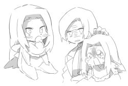  2boys aged_down anpolly baby coat commentary_request crying crying_with_eyes_open full_body greyscale holding_pacifier lapels long_hair male_focus medic_(sekaiju_4) medic_3_(sekaiju_4) monochrome multiple_boys multiple_views night_seeker_(sekaiju) night_seeker_1_(sekaiju) onesie open_clothes open_coat pacifier sekaiju_no_meikyuu sekaiju_no_meikyuu_4 short_hair sitting solo tears upper_body v-shaped_eyebrows 