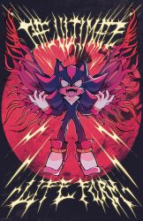 1boy animal_nose anklet armlet artfrommars99 black_fur black_nose commentary doom_wings english_commentary furry furry_male gloves gold_armlet hedgehog_boy highres jewelry red_eyes shadow_the_hedgehog short_tail sonic_(series) sonic_generations sonic_x_shadow_generations tail two-tone_fur white_gloves wings 