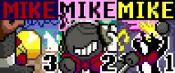  >_< 1other 2boys alt_text animated animated_gif arm_up beamed_eighth_notes blonde_hair bow bowtie brown_hat cable cat cat_mike_(deltarune) character_name collage colored_eyelashes commentary copy_ability cowboy_hat_mike deltarune derivative_work eighth_note english_commentary gloves green_pippins grid_teeth hand_up hat headphones holding holding_microphone indoors kikky_(deltarune) kirby kirby_(series) kirby_super_star mascot_costume microphone mike_crew_(deltarune) mike_kirby mimikabii mohawk multicolored_hair multiple_boys musical_note open_mouth parody pink_hair pippins_(deltarune) pixel_art red_bow red_bowtie screaming shadowguy_(deltarune) silhouette singing small_mike_(deltarune) tail tail_wagging tile_floor tiles two-tone_hair utdr_(toby_fox) white_gloves wig zapper_(deltarune) 