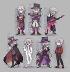  6+boys alternate_costume artist_name ascot black_cape black_footwear black_gloves black_pants black_shorts blue_eyes blue_hair boots cape choker coat detached_sleeves earrings english_commentary english_text facing_viewer full_body gavis_bettel gloves grey_background grey_hair guitar hands_in_pockets hat hat_ribbon heterochromia high_heel_boots high_heels highres holding holding_megaphone holding_skull holostars holostars_english hood hoodie instrument jacket jewelry looking_at_viewer male_focus medium_hair megaphone multicolored_coat multicolored_hair multiple_boys music necklace pants pink_eyes pink_hair playing_guitar rainycoffeebean red_ascot red_hoodie ribbon shadow shorts singing sketch skull smile solo sparkle standing sweater thigh_strap toe_cleavage tongue tongue_out top_hat torn_cape torn_clothes turtleneck turtleneck_sweater twitter_username virtual_youtuber waistcoat waving white_gloves white_jacket white_pants 