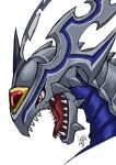  artist_name digimon digimon_(creature) dorugoramon dragon from_side highres laser_(akirawai) open_mouth portrait red_eyes sharp_teeth signature simple_background solo teeth tongue tongue_out watermark white_background 