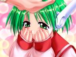  game_cg green_hair hands minazuki_tooru multi robot_ears school_uniform solo to_heart 