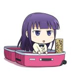  chibi denden for_adoption in_container long_hair open_mouth purple_eyes purple_hair school_uniform solo suitcase tsurime violet_eyes working!! yamada_aoi 