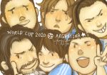  argentina black_hair brown_hair carlos_tevez diego_maradona gabriel_heinze gonzalo_higuain jonas_gutierrez kaychen lionel_messi tears v wink world_cup 