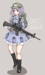  assault_rifle engrish gun highres kawashiro_nitori m16 michael-x ranguage rifle solo touhou trigger_discipline weapon 