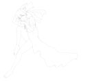  absurdres alternate_hairstyle cirno highres lineart long_hair monochrome murakami_(eito) murakami_eito ribbon solo touhou 