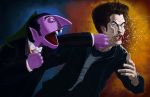  artist_request edward_cullen punching sesame_street the_count twilight_(series) vampire 