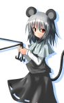  baram dowsing_rod grey_hair mouse_ears mouse_tail nazrin red_eyes solo tail touhou 