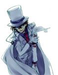  blood cape detective_conan formal gloves hat injury kaito_kid male smile solo suit top_hat toujou_sakana 