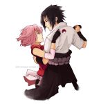  1girl akira_sotori couple dancing haruno_sakura naruto pink_hair uchiha_sasuke 