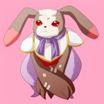  andiramon_(deva) andiramon_deva digimon expressionless horns long_arms long_legs looking_at_viewer mikan_(1380120) pointy_ears purple_scarf rabbit red_eyes scarf 