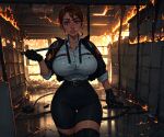  ai-generated breasts fire firefighter highres large_breasts non-web_source stable_diffusion 