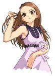  brown_eyes brown_hair bunny cozy face hands idolmaster idolmaster_2 lips long_hair minase_iori rabbit sketch solo stuffed_animal stuffed_toy 