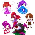  angel_wings aqua_eyes blue_eyes bow braid brown_eyes brown_hair character_request chibi cross dual_persona evil_eye_sigma eyeball hair_bow halo hat long_hair looking_back meira nameless_midboss_angel nameless_midboss_youkai ponytail purple_hair red_eyes redhead reg_(artist) rika_(touhou) sheathed sleeves_past_wrists sword time_paradox touhou touhou_(pc-98) twin_braids violet_eyes weapon wings wrench 