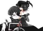  black_eyes black_hair butterfly doll dress fatal_frame fatal_frame_4 hat sendou_kageri watashi_(fatal_frame) wheelchair 