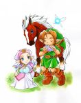  1boy 1girl epona fairy himekawa_akira horse instrument link navi nintendo ocarina ocarina_of_time pony princess_zelda tagme the_legend_of_zelda young 