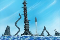  fusou_(battleship) military_vehicle nas_(nas-rin) no_humans original ship tagme warship watercraft 