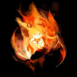  1girl black_background black_headwear black_ribbon blonde_hair burning commentary_request fire hat junko_(touhou) kaigen_1025 long_hair looking_at_viewer neck_ribbon no_nose ribbon simple_background sleeveless solo touhou 