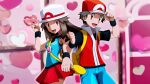  ai-generated couple highres leaf_(pokemon) non-web_source pokemon pokemon_frlg red_(pokemon) 