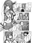 6+girls ? bang_dream! blush comic cone_hair_bun crossover greyscale hanasakigawa_school_uniform hanazono_tae hololive ichigaya_arisa long_hair ponytail sailor_collar school_uniform short_hair star_hair_ornament tokino_sora toyama_kasumi translation_request twintails ushigome_rimi yamabuki_saaya yohane